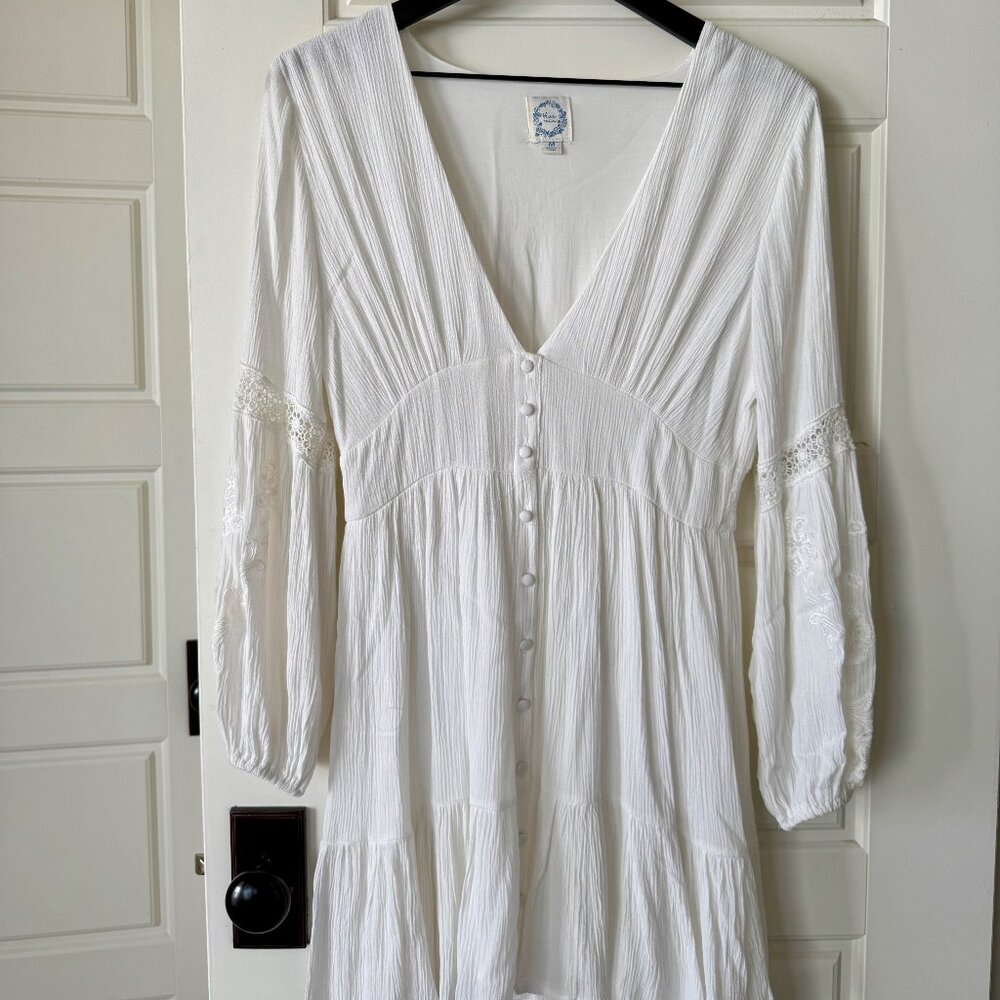 Blue Rain Francesca's Boho Long Sleeve Mini Dress